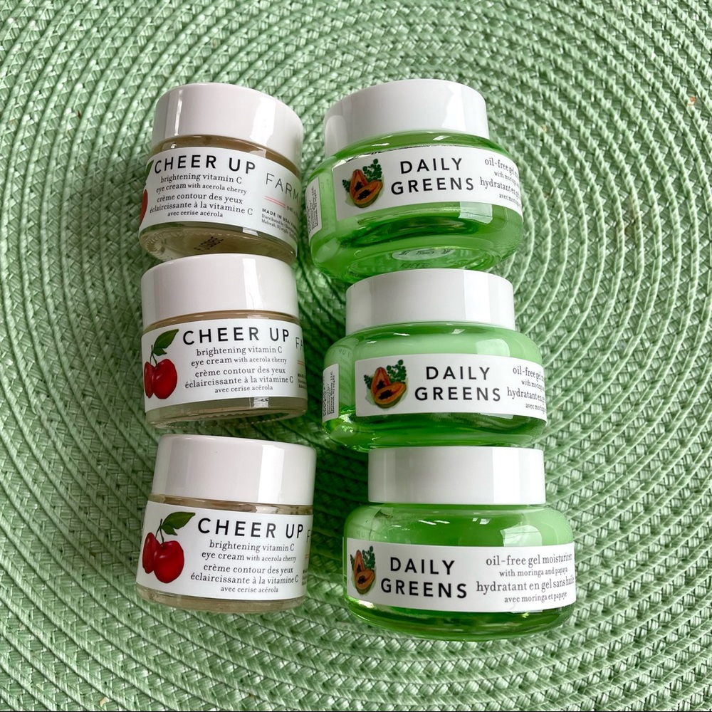Farmacy Cherry eyecream daily greens moisturizer